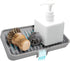Large Silicone Sponge Holder - Multi-Purpose Self Draining Dish Soap Tray for Kitchen Sink, Waterproof Caddy Organizer