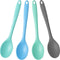 4 Pcs Multicolor Silicone Mixing Spoons Nonstick Heat Resistant Cooking Spoon for Kitchen Baking Serving Stirring