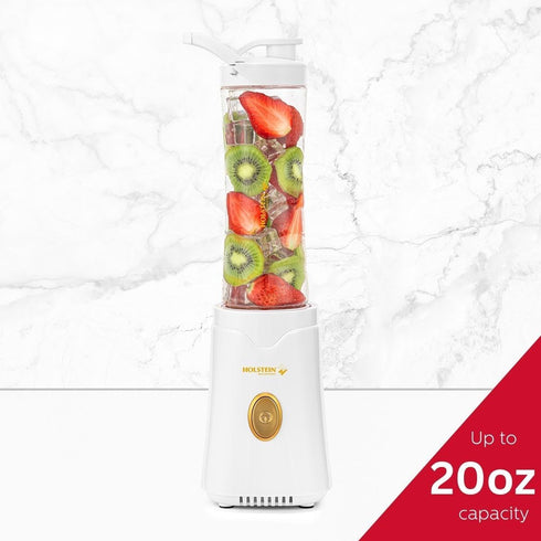 Holstein Housewares Personal Blender - Creamily Smooth Shakes and Smoothies, BPA-Free 20oz To-Go Cups, Golden Elegance Design, 250W by Holstein Housewares