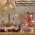 ChiRee 9.85FT 20 20 Room Decor String Lights with Cute PomPoms Pink Unicorn LED Lights Battery Operated with Timer