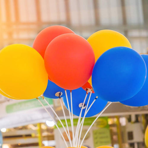 PP OPOUNT 50 Pieces Balloon Sticks, Upgraded Version White Holders with Cups for Party Decoration