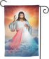 YISHOW Divine Mercy Jesus Garden Flag, Double Sided Vertical Christian Religious House Flag, 12.5"X18" Outdoor Decor