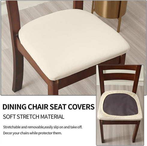 Stretch Off White Chair Covers Set of 4 for Dining Room, Removable Washable Seat Cushion Slipcovers for Kitchen Office
