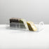 mDesign Compact Plastic Tea Storage Organizer Caddy - 6 Divided Sections with Built-in Handles - Clear Lumiere