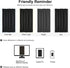 PiccoCasa Blackout French Door Curtain Panel - Solid Blackout Door Curtain Drapery with Tiebacks - 1 Panel Black W25 x
