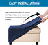 Lussenwert Velvet Ottoman Cover Square Stretch Square Ottoman Cover Thick Ottoman Slipcover Square Washable Storage