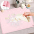 Pink Baking Mat - Reusable Multipurpose Kid Placemat, Silicone Heat Resistant Kitchen Countertop Dough Pad 23.6'' x