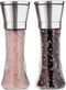 Salt and Pepper Grinder Set of 2 Stainless Steel Manual Spice Grinders with Adjustable 5 Grade Coarseness, Gift Set