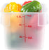 Restaurantware Met Lux 6 Quart Food Storage Container, Translucent with Volume Markers, Lids Sold Separately