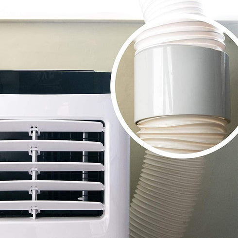 HOXHA 2 Pack Portable Air Conditioner Hose with Coupler 5.9 Inch AC Exhaust Vent Duct Hose Universal AC Tube Hose Kit