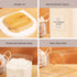 2 Pack 132 110 floz 51 floz large Square Glass Flour and Sugar Containers with Kitchen Pantry Labels - & - Glass Jars