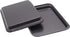 Small Nonstick Baking Sheet 9.45 x 7.09 Inch (Inner 7.5x6) - 2 Pack Mini Cookie Tray for Toaster Oven, No Warp No Rust