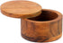 Kaizen Casa Acacia Wood Salt or Spice Box with Swivel Cover, Perfect for Keeping Seasonings Close at Hand