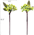 M2cbridge 12pcs) Artificial Berry Stems Christmas Picks Pine Needles Branches Wreath Ornament (Green