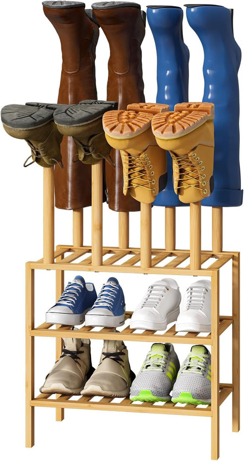 viewcare Small Boot Rack with Shoe Rack, Boot Rack Organizer Tall Boots
