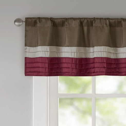 Madison Park Amherst Single Panel Faux Silk Rod Pocket Curtain with Privacy Lining for Living Room, Window Drapes for