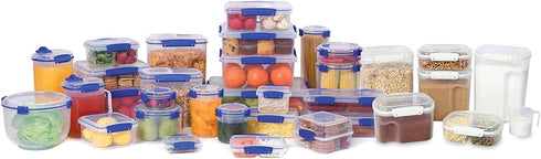Sistema KLIP IT Split Food Storage Container, Small, 11.8 oz./0.3 L, Clear/Blue