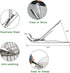 Set BBQ Ash Removal Tool for Big Green Egg Accessories, Kamado Grill Cleaning Tools Include Ash Rake and Ash Pan