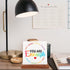 LHIUEM You are Enough Motivational Desk Decor, Rainbow Inspirational Sign with Wood Stand (4”x 4“)