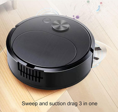Zerodis Robot Vacuum Cleaner,Rechargeable Sweeping Vacuuming Mopping 3 in 1 Intelligent Sweeping Robot for Hard Floor Flat Ground Marble Tile Wooden Floor by Zerodis