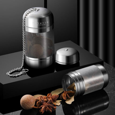 PRETYZOOM Stainless Steel Tea Infuser, Portable Mesh Strainer Ball with Chain Hook for Loose Tea and Seasoning