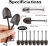 80pcs Mini Shovel Spoons Disposable Platsic Dessert Shovel Shaped Spoon for Ice Cream Pudding Yogurt Party Supply,Black