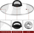 Tempered Glass Pan Lid, 8" Pot Lid with Heat Resistant Handle, Pan Cover for Frying Pan, Skillet, Cast Iron, Wok, Universal Cookware by Komokeru