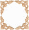 MUXSAM 4Pcs Wood Carved Appliques Onlays, Unpainted Flower Corners Decals for DIY Artwork Project, 15x15cm/5.9"x5.9"