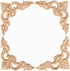 MUXSAM 4Pcs Unpainted Wood Carved Appliques Onlays - Little Wooden Corners Flower Carvings for Mirrors, Cabinets,