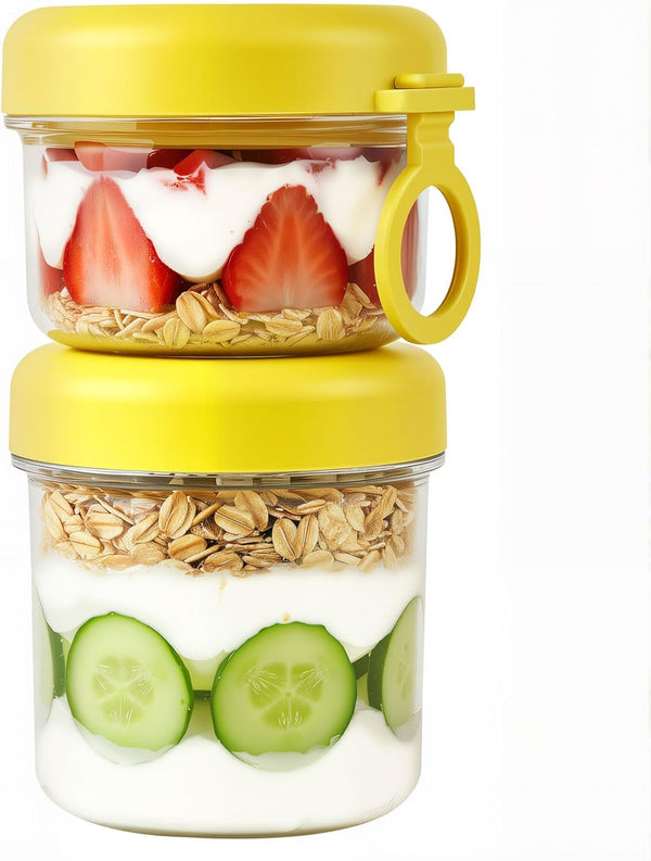 LKTKJDS On the Go Yogurt Parfait Snack Cup 26 oz with Spoon &
