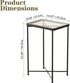 4 Garden you Small Side Table, Glass End Table, Outdoor Side Table with Metal Frame, Mini Bedside Table for Living