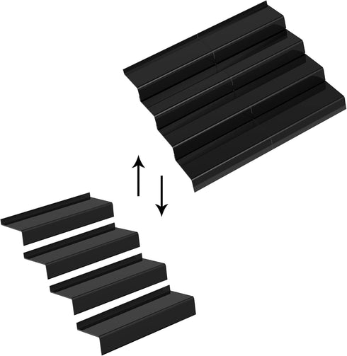 Adjustable Acrylic Spice Drawer Organizer Rack, Expandable from 8 Inch to 16 Inch for Seasoning Jars