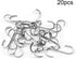 MroMax 304 Stainless Steel S Hooks, 80mm/3.15" Silver S Shaped Hook Hangers for Kitchen Bathroom Bedroom Storage Room