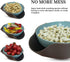 Rvdxur Plastic Pistachio Bowl with Shell Storage, Double Dish Snack Bowl Serving Dish Nut Bowls Storage for Sunflower