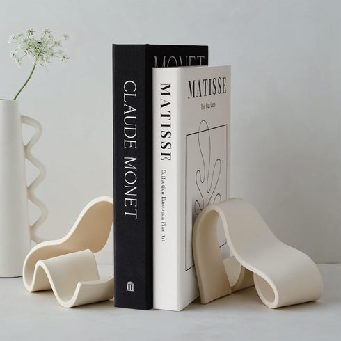 innoicco Set 2 Decorative Book for Home Decor - Aesthetic Fake Books for Coffee Table Decoration - of Linen Faux Book