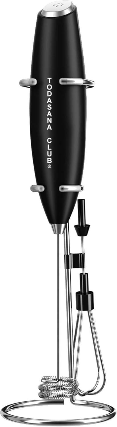 2024 Milk Frother Wand - Best Double Whisk Handheld Mixer for Coffee, Cappuccino, Frappe, Matcha & More