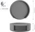 6 Pieces Grey Coasters for Drinks with Holder, Round Cup Mat Pad Protects Furniture from Coffee or Tea Marks