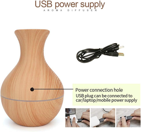 Humidifiers High Capacity Cool Mist Humidifier,for Bedroom,Babyroom, Living Room, Humidifiers (Light Wooden Grain) by Alomejor