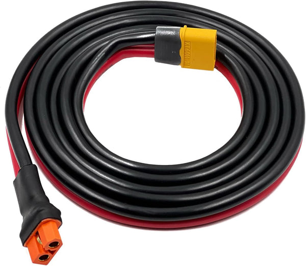 XT60i to XT60 Male Cable, 10AWG Solar Charging Extension Cable for Ecoflow Portable Power Station (5FT)