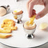 Leegg Set 12 Egg Holder Cup of Egg Cups for Soft & Hard Boiled Eggs Stainless Steel Egg Holders Kitchen Tool