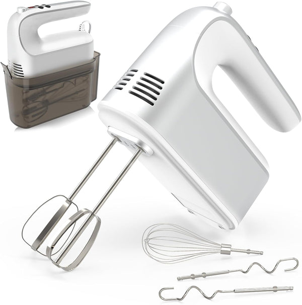 CBQ Electric Hand Mixer, 9 Speed 400W Handheld Mixer with Digital Display, Touch Button, Turbo, 5 Accessories