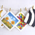 Mini Gold Clothespins - 50pcs Small Natural Wood Clothes Pins with Jute Twine for Photos Display, Gift Wrapping