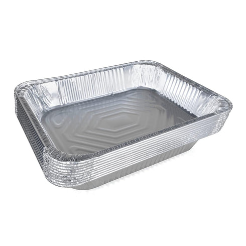 IDL Packaging Half-Size Aluminum Steam Table Pans, Medium, 13" x 11" x 2" (Pack of 10)