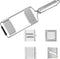 Ubrand 4 in 1 Multifunctional Vegetable Slicer, Cheese Grater, Potato Grater, Peeler Kitchen Tool for Salad, Fries,