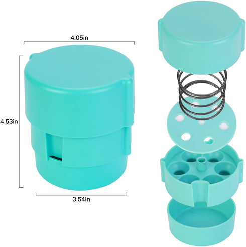 Cherry Pitter - Portable Corer Tool for Pitting up to 6 Cherries at Once, Dishwasher Safe ABS Construction, Blue