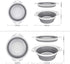 QiMH Collapsible Colander and Strainer Set of 3 - BPA Free Silicone Kitchen Foldable Strainer for Pasta
