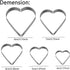 Mickey Love Heart Cookie Cutter, Set of 5, Pack of 2