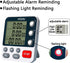 FCXJTU Digital Dual Kitchen Timer, 3 Channels Count UP/Down Timer, Large Display, Loud Volume Alarm, Battery Included