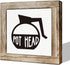 MLTEye Coffee Pot Head Sign, Wooden Box Decor Set for Home, Decorative Table