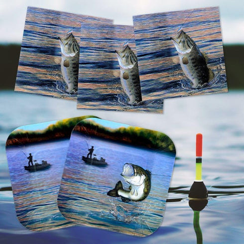 Havercamp Gone Fishing Birthday Party Decorations, Plates and Napkins for 16 Guests Fishing Retirement Supplies